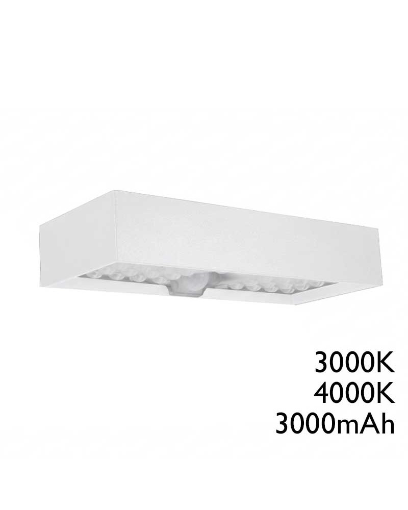 6W IP64 LED Solar Wall Light 3000K 4000K off white RAL 9016 with Motion Sensor and Long-Lasting 3000mAh Battery