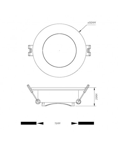 White IP65 Recessed GU10 Downlight Fitting 9cm Diameter