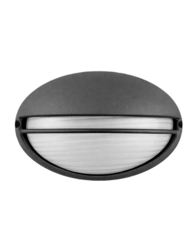 Aplique pared de exterior 21,5cm E27 de aluminio y cristal IP54