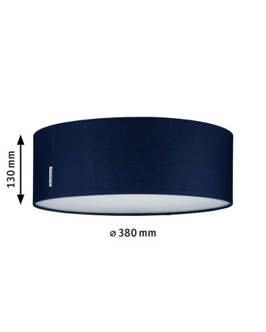 Plafón en tela azul 38cm con difusor 2x20W E27