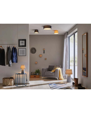 Blue fabric ceiling lamp 38cm with diffuser 2x20W E27