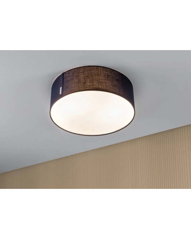 Blue fabric ceiling lamp 38cm with diffuser 2x20W E27