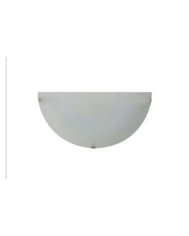 Aplique de pared 12cm semicircular de cristal esmerilado E27 60W max.