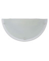 Aplique de pared 14cm semicircular de cristal esmerilado E27 60W max.
