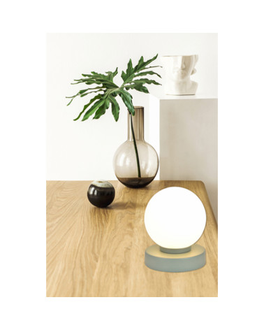 Touch table lamp 15cm spherical glass shade E14 25W
