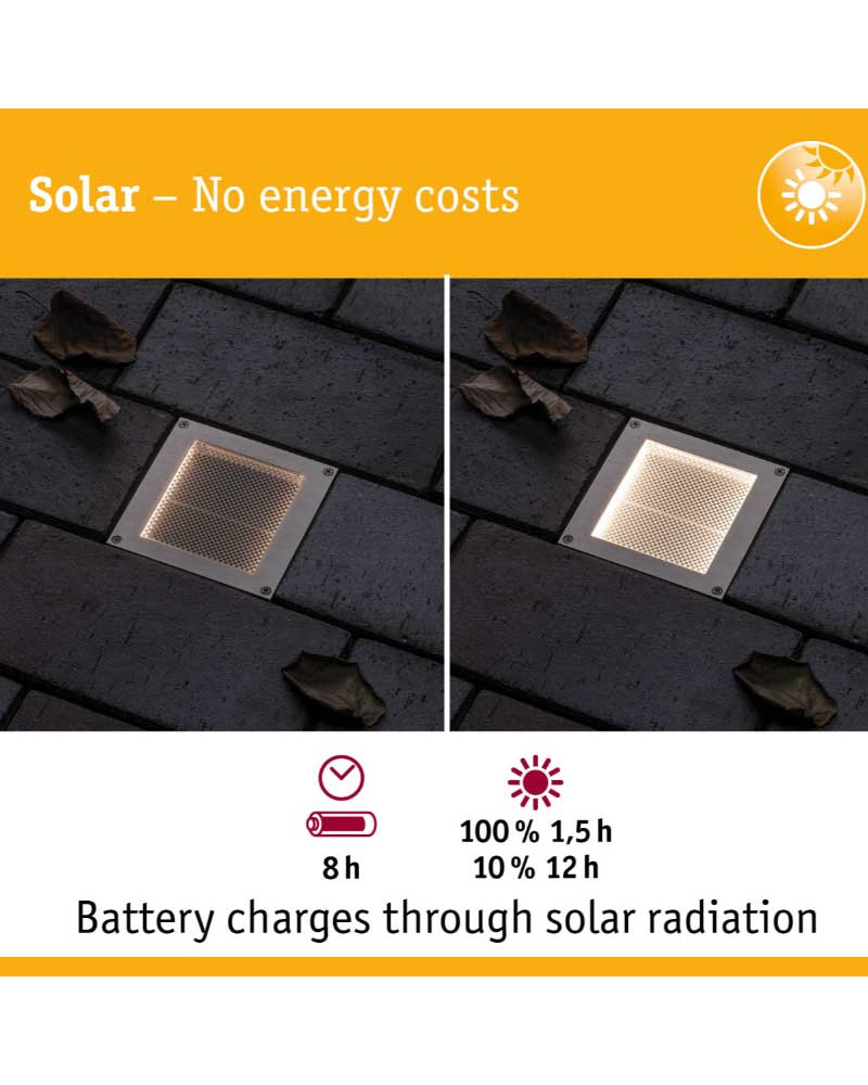 Precision Solar Led Module Recessed Solar LED 1,5W IP67 stainless steel. 3000K motion sensor