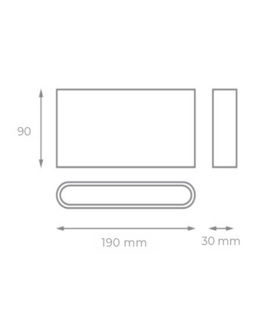 IP65 Black LED 12W CCT aluminum outdoor wall light