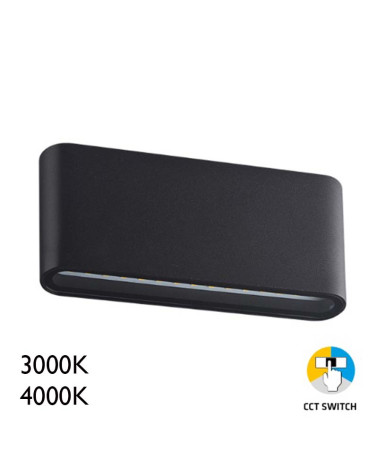 IP65 Black LED 12W CCT aluminum outdoor wall light