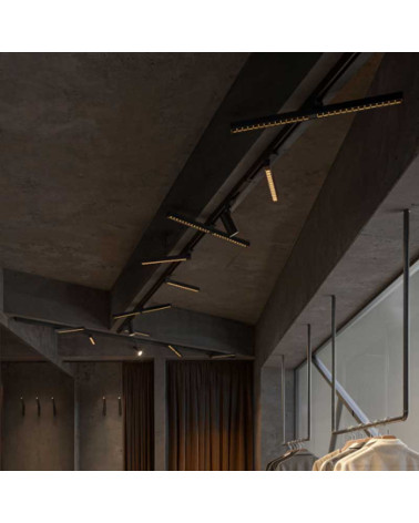 Foco de carril lineal LED 59cm 18W CRI 90 en negro 2700K 3000K 4000K