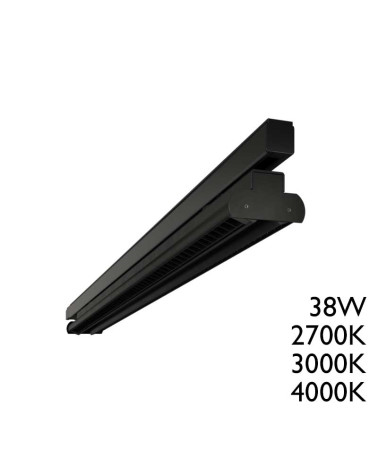 61cm 38W CRI 90 Double LED Linear Track Spotlight in Black 2700K 3000K 4000K