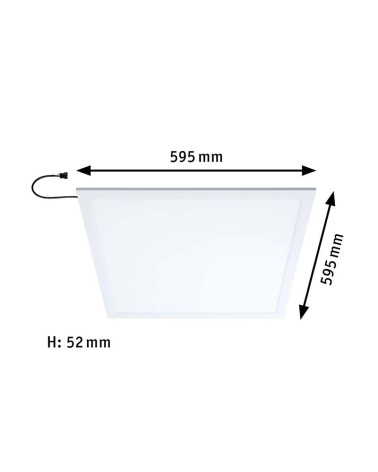 Smart LED Panel 595x595mm 35W RGBW + Dimmable White