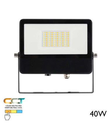 Outdoor projector 22.4cm 40W LED Switch CCT 3000K-4000K-5000K matte black finish