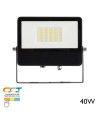 Foco proyector LED 40W 22,4cm Switch CCT 3000K-4000K-5000K acabado negro mate