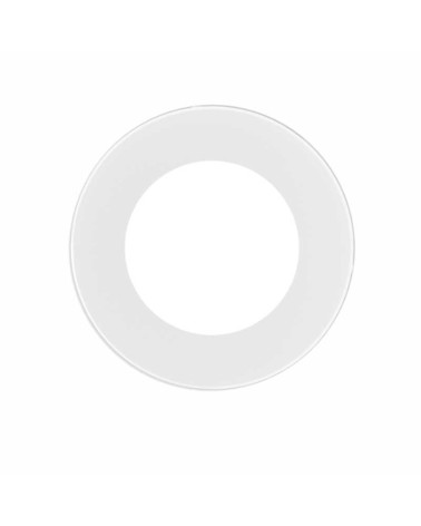 Round recessed indicator light, 10.5cm, white aluminum and glass, 4.5W LED, IP66, CCT switch, 2700K/3200K/4000K