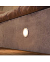 Aplique redondo señalizador empotrable 10,5cm de aluminio blanco y cristal LED 4,5W IP66 CCT Switch 2700K/3200K/4000K
