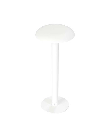 Lámpara de mesa de exterior regulable portatil  IP65 CCT con bateria 35 cm color blanco, negro, dorado y cobre