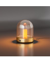 Lámpara de exterior regulable portátil cúpula dorado oro cepillado IP54 con bateria 2200K
