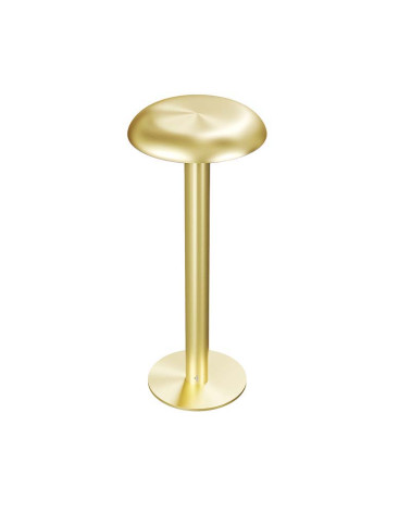 Lámpara de mesa de exterior regulable portátil IP65 CCT con bateria 35 cm color blanco negro dorado y cobre