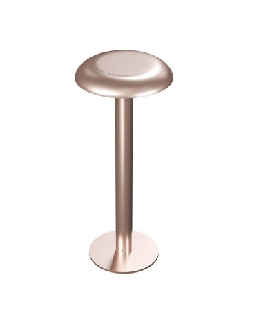 Lámpara de mesa de exterior regulable portátil IP65 CCT con bateria 35 cm color blanco negro dorado y cobre