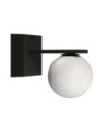 Aplique pared de exterior negro con esfera IP54 9W 2700K 3000K 465Lm