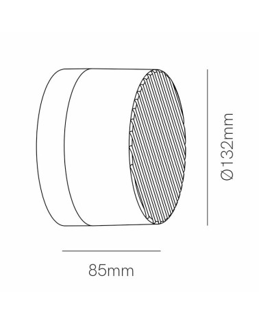 Round turquoise methacrylate outdoor wall light IP65 CCT 600Lm