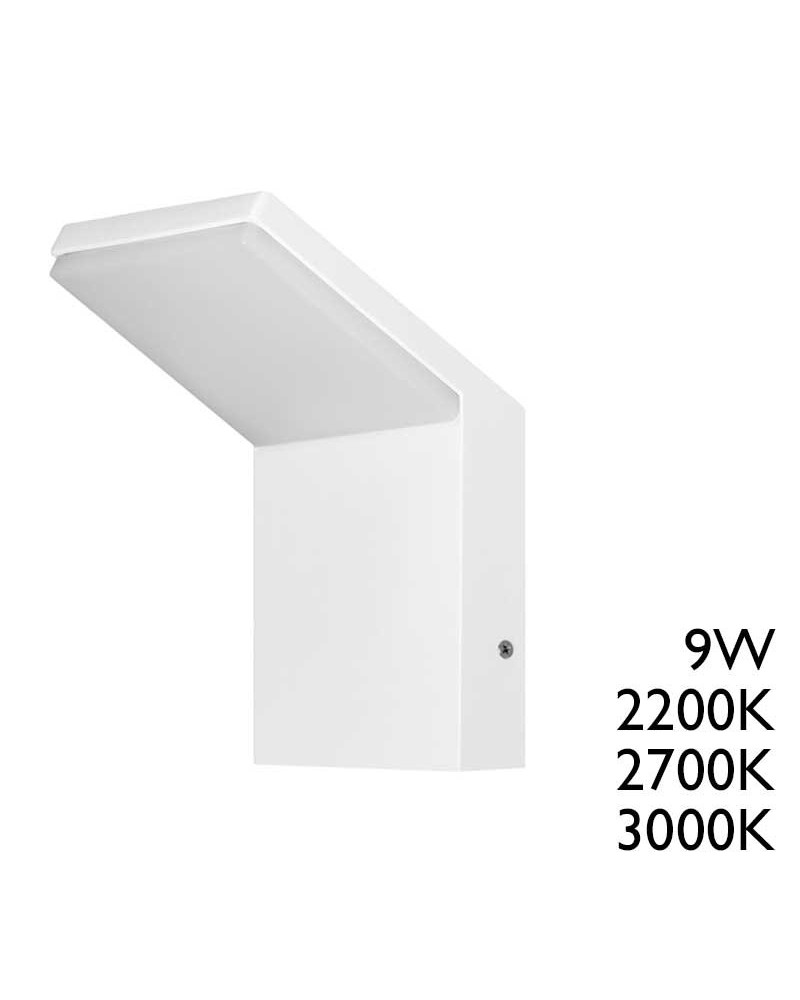 Outdoor wall light 10cm aluminum white black finish LED 9W 2200K 2700K 3000K