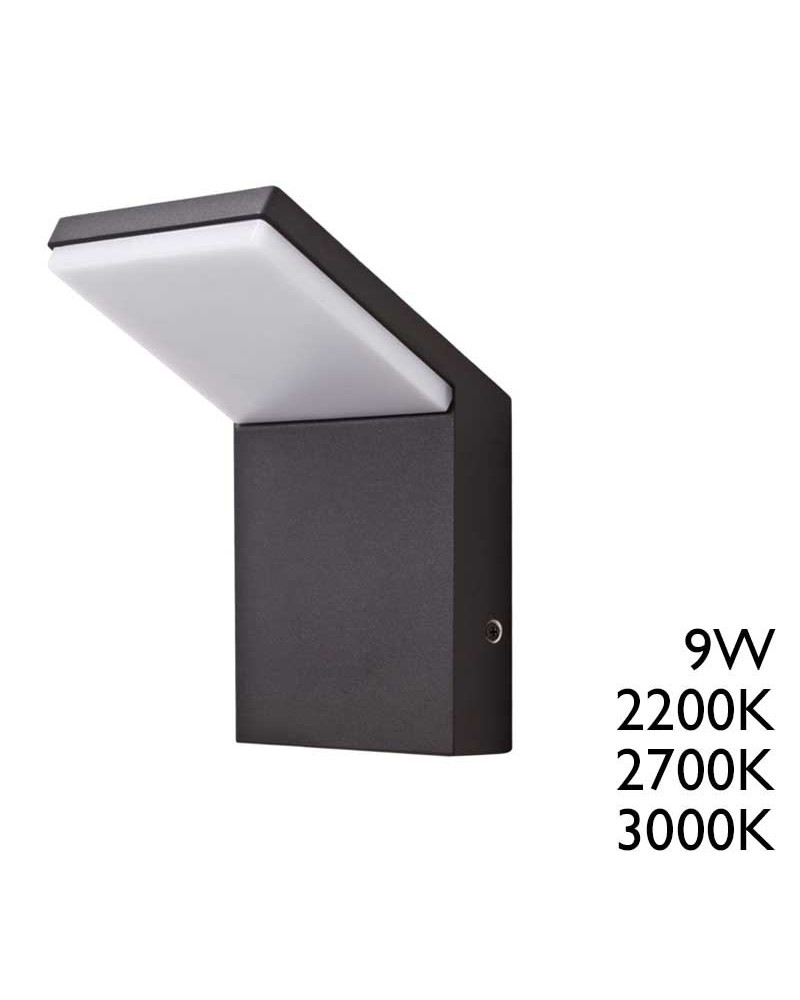 Outdoor wall light 10cm aluminum white black finish LED 9W 2200K 2700K 3000K