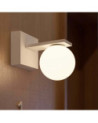 Aplique pared de exterior blanco con esfera IP54 9W 2700K 3000K 465Lm