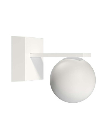 White outdoor wall light with sphere IP54 9W 2700K 3000K 465Lm