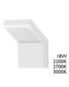 Aplique pared de exterior 14cm de aluminio acabado blanco negro LED 18W CCT