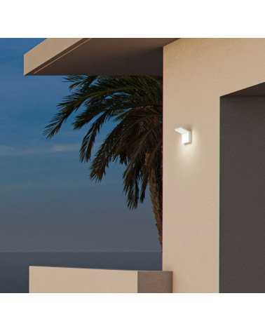 Aplique pared de exterior 14cm de aluminio acabado blanco negro LED 18W CCT