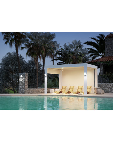 Aplique pared de exterior 14cm de aluminio acabado blanco negro LED 18W CCT