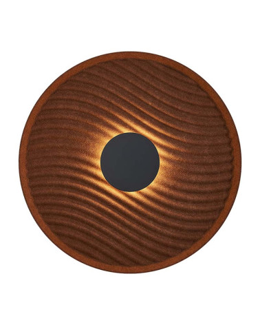 Aplique de Pared Moderno Circular LED 5W 3000K Fonoabsorbente Marrón IP20