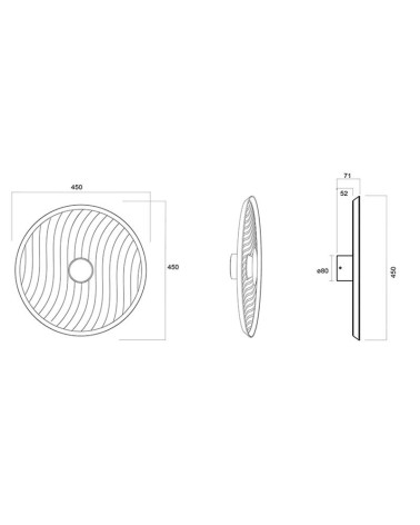 Modern Circular LED Wall Light 5W 3000K Sound Absorbing Brown IP20