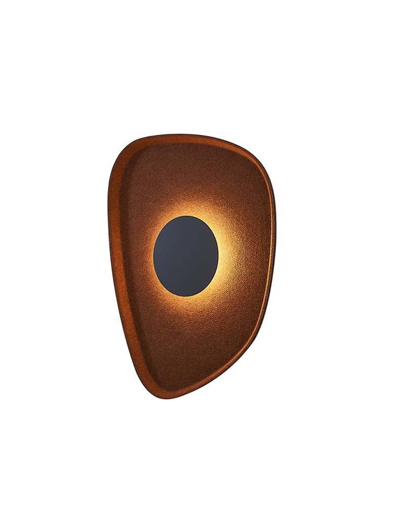Aplique de Pared Moderno Ovalado LED 5W 3000K Fonoabsorbente Marrón IP20
