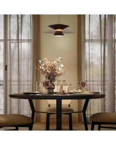 LED Pendant Light 12W 3000K Dimmable TRIAC Brown Finish