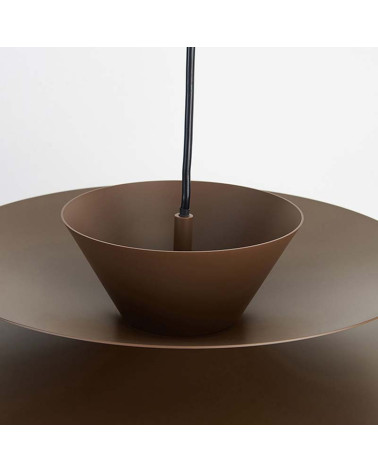LED Pendant Light 12W 3000K Dimmable TRIAC Brown Finish