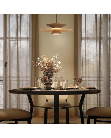 LED Pendant Lamp 12W 3000K Dimmable TRIAC Khaki Finish