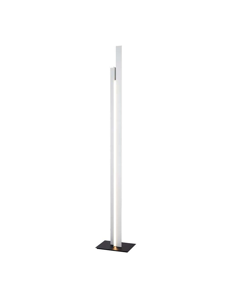 Minimalist white 48W LED floor lamp, 3000K warm white