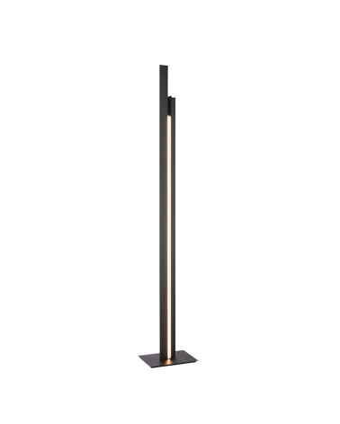 Lámpara de pie minimalista LED 48W en acabado negro 3000K