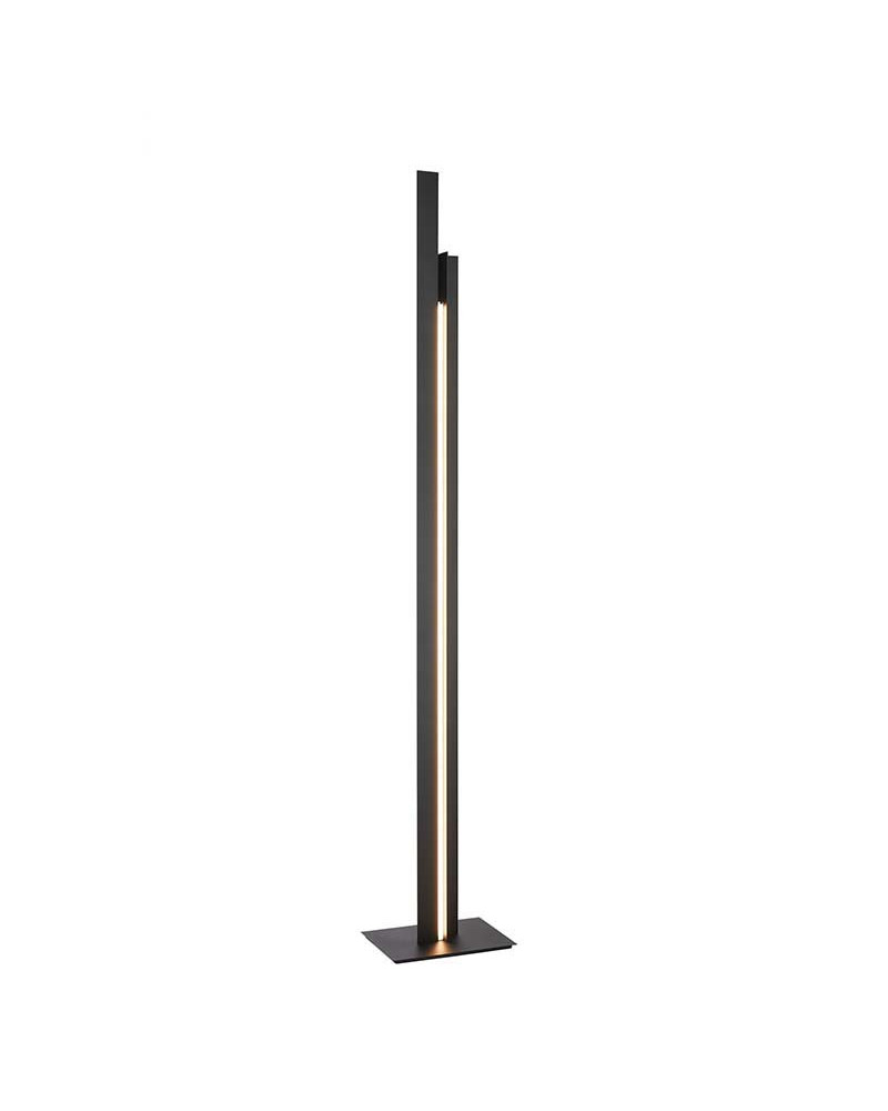 Lámpara de pie minimalista LED 48W en acabado negro 3000K