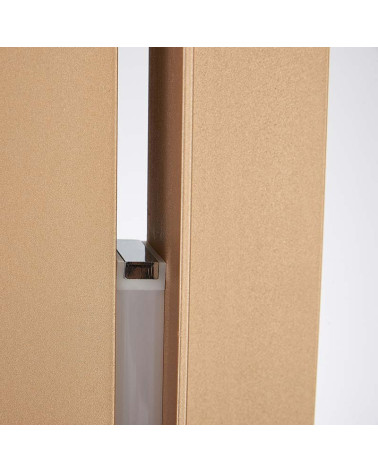 Minimalist LED 48W floor lamp in brass finish 3000K