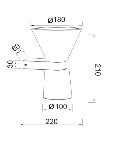 29W LED ceiling light, adjustable light intensity, 3000K, black