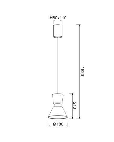 Lámpara de techo LED 21W intensidad de luz regulable 3000K color negro