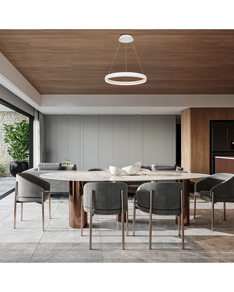 Lámpara de techo con plato difusor Ø80cm LED 39W 3000K minimalismo luz arriba y abajo