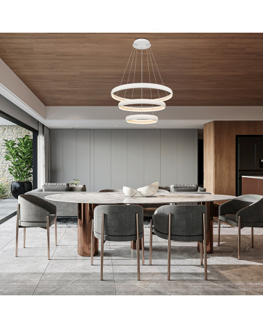 Ceiling lamp with diffuser plate Ø42cm LED 23W 3000K minimalist up and down light
