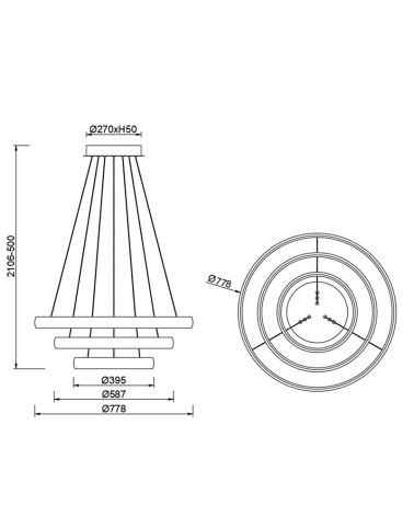 Ceiling lamp with diffuser plate Ø42cm LED 23W 3000K minimalist up and down light