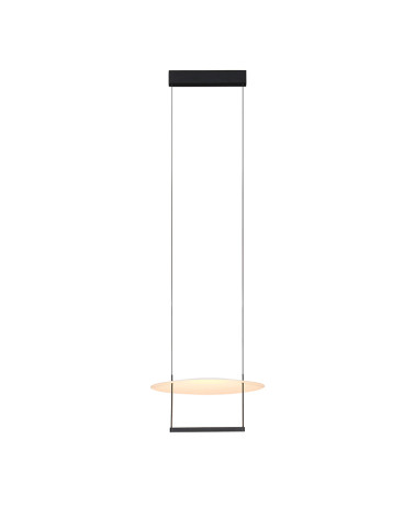 Lámpara colgante dorada y tulipa de cristal LED 6W 3000K diseño mid-century moderno