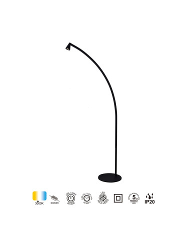 LED 6W up and down wall light, mid-century modern style, 3000K gold and crystal finish