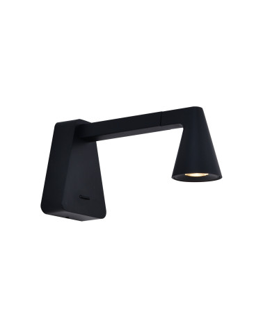 Aplique de pared elegante 19cm LED 5W 3000K negro